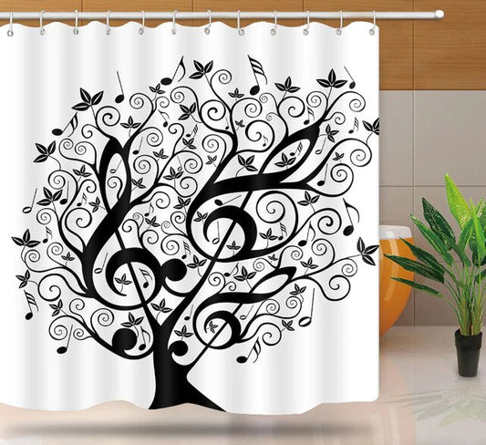 Rideau De Douche Arbre Musique