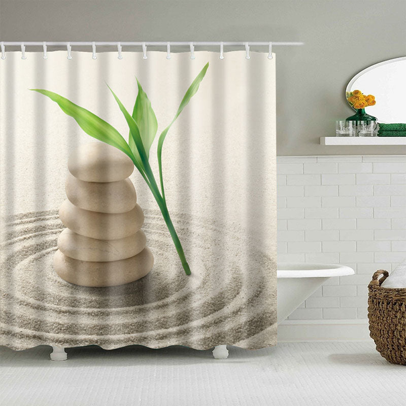 Rideau De Douche Beige Zen