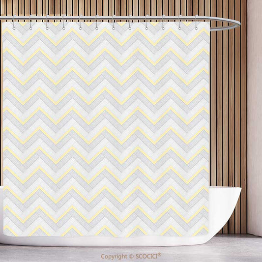 Rideau De Douche Blanc Doré