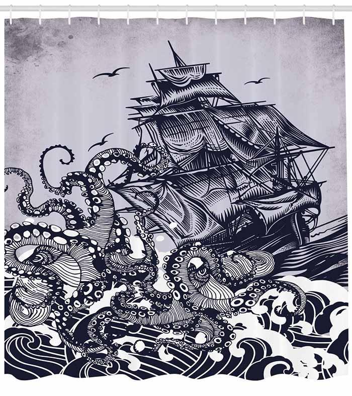 Rideau De Douche <br> Kraken