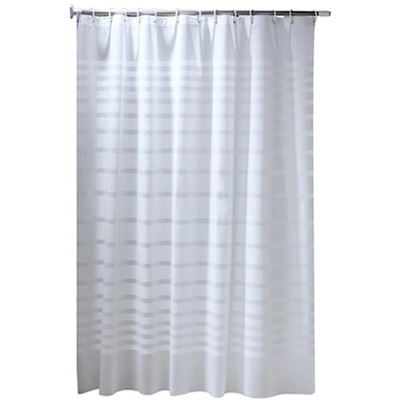 Rideau De Douche <br> Rayures Transparentes