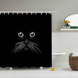 Rideau De Douche Avec Chat Noir