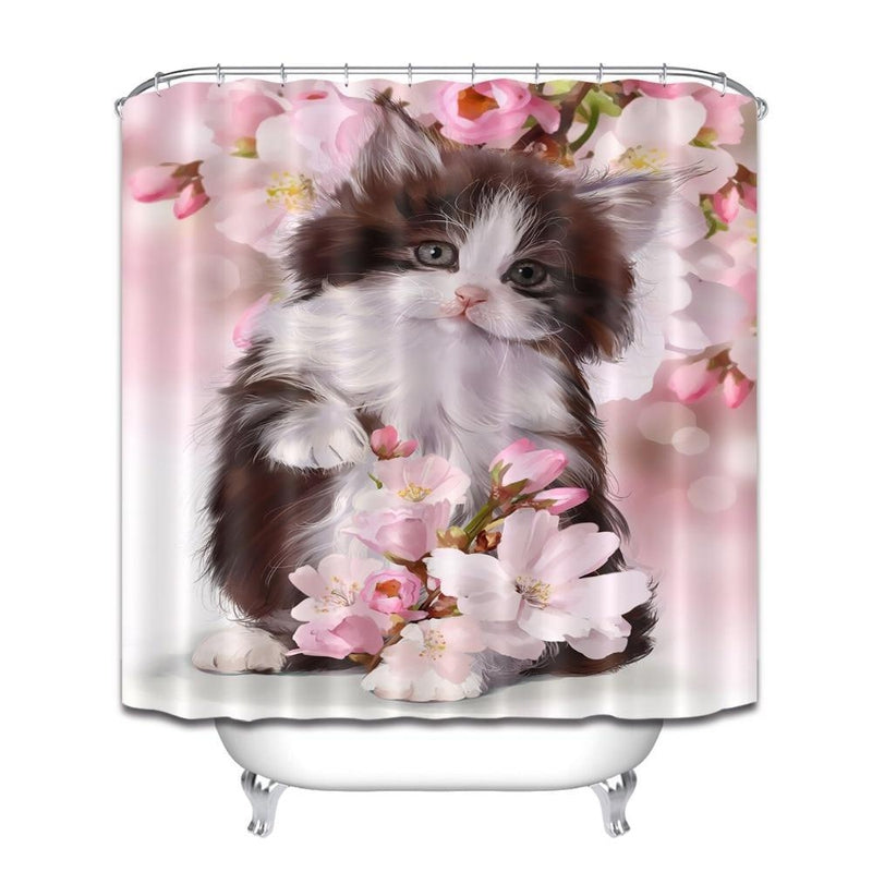 Rideau De Douche Chaton