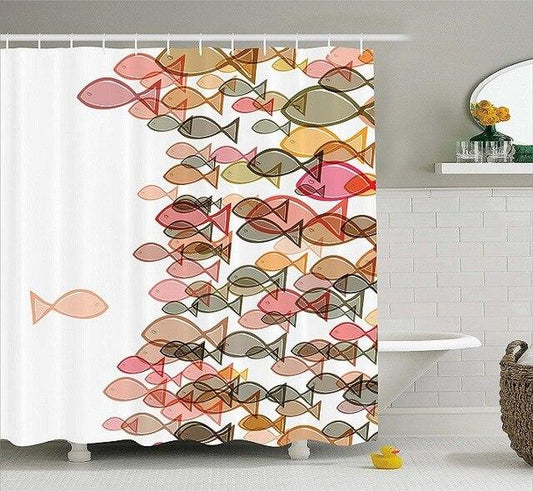 Rideau De Douche Couleur Corail