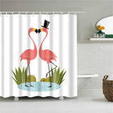 Rideau De Douche Couple De Flamants Roses
