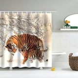 Rideau De Douche Famille De Tigres