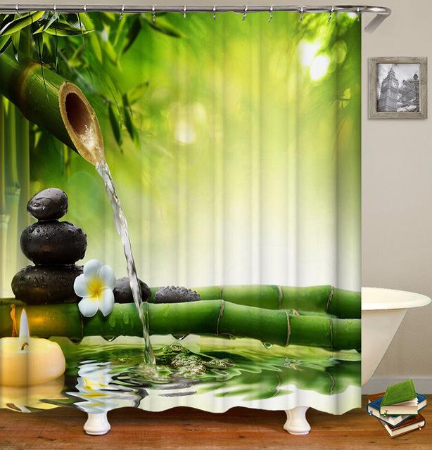 Rideau de Douche Transparent, 180x180cm 3D Rideau Douche Salle de