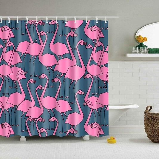 Rideau De Douche Flamants Roses Design