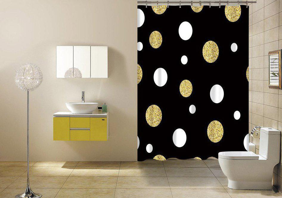 Rideau De Douche <br> Noir Pailleté