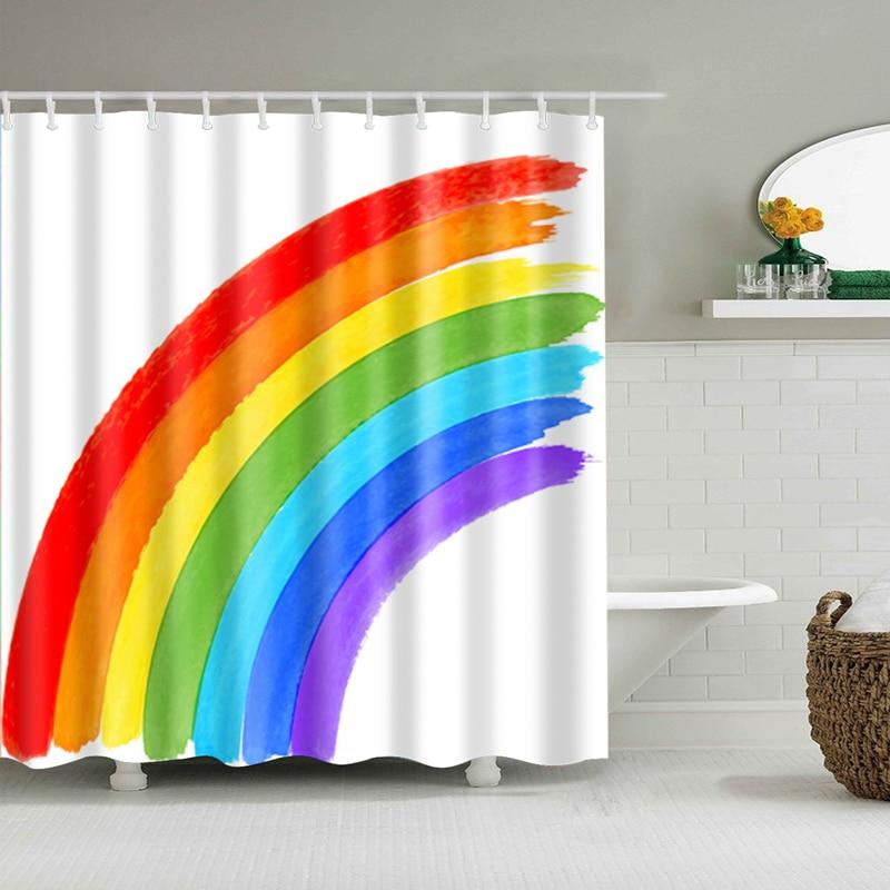 Rideau De Douche Peinture Arc En Ciel