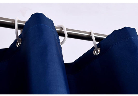 Rideau De Douche Tissu Bleu