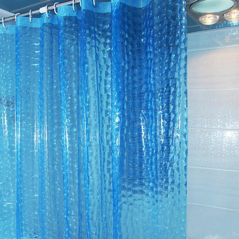 Rideau de douche anti-moisissure bleu clair lavable, 180 x 200 cm - Salle  d'ô