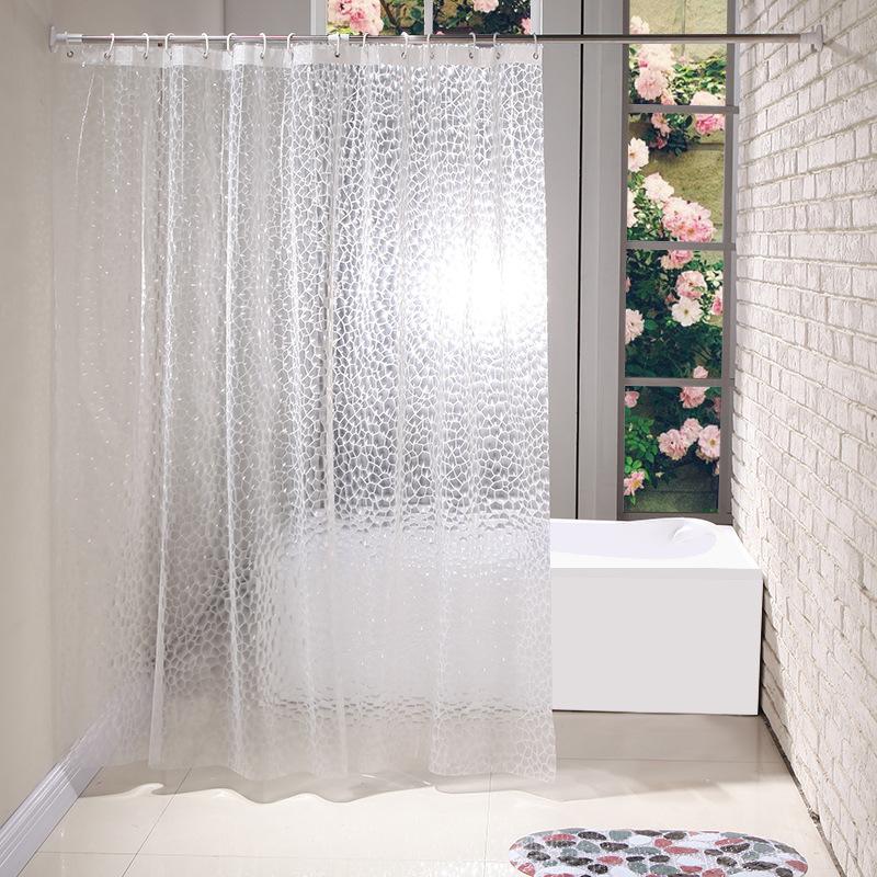 Rideau De Douche En Polyester Gris Avec 12 Crochets, Ourlet Lesté, Séchage Rapide, Lavable Et Rideau De Douche En Polyester Gris Avec 12 Crochets, Ourlet Lesté, Séchage Rapide, Lavable Et