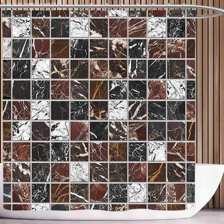 Rideau De Douche Mosaïque Marron