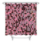 Rideau De Douche <br> Mosaïque Rose