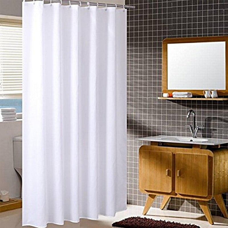 Rideau De Douche Blanc Tissu