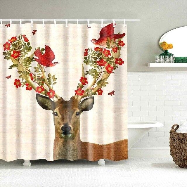 Rideau De Douche Cerf Floral