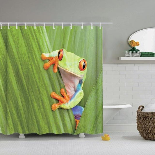 Rideau De Douche Grenouille Verte