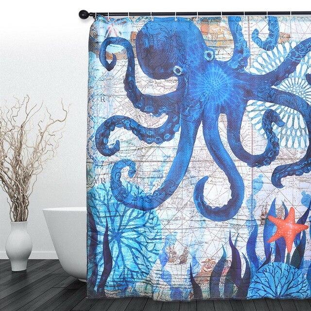 Rideau De Douche Octopus