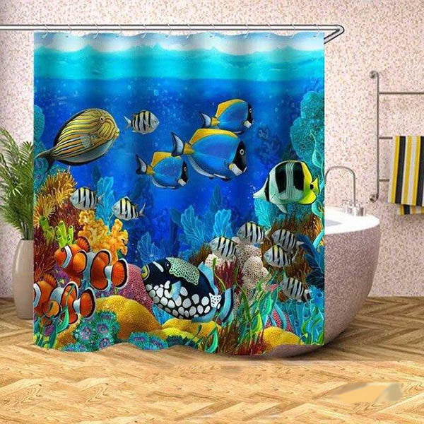 Bonhause Rideau de Douche Enfant Océan Poisson 180 x 180 cm Rideau Douche Tissu Polyester Anti Moisissure Imperméable Lavables Rideau de Salle de Bain avec 12 Anneaux Crochets pour Baignoire Bonhause Rideau de Douche Enfant Océan Poisson 180 x 180 cm Rideau Douche Tissu Polyester Anti Moisissure Imperméable Lavables Rideau de Salle de Bain avec 12 Anneaux Crochets pour Baignoire