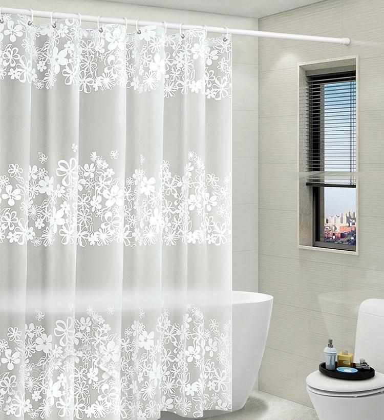 Rideau De Douche Semi Transparent