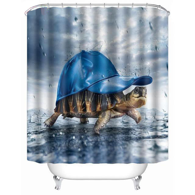 Rideau De Douche Tortue À Casquette