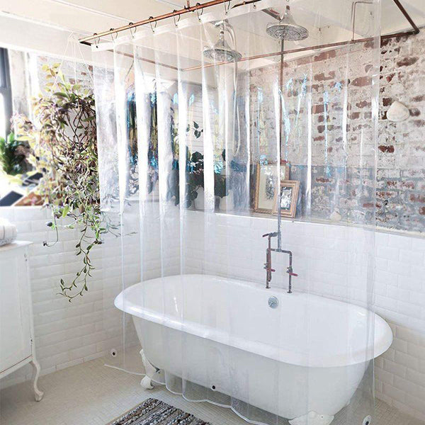Universal - Feuille grise rideau de douche art romantique imperméable PEVA  salle de bains salle de bains avec crochet (80cm * 180cm) - Rideaux douche  - Rue du Commerce