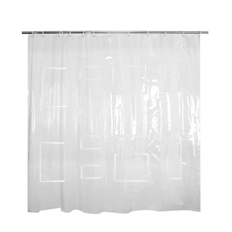 Rideau De Douche Transparent Avec Poches
